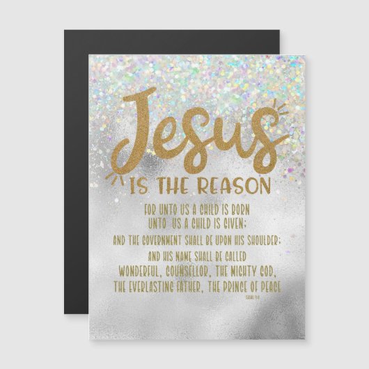 Jezus Kerstmis met Jesaja Bijbelvers (Voorkant / Achterkant)