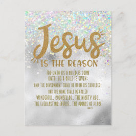 Jezus Kerstmis met Jesaja Bijbelvers Feestdagenkaart