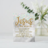Jezus Kerstmis met Jesaja Bijbelvers Feestdagenkaart (Staand voorkant)