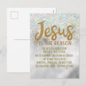 Jezus Kerstmis met Jesaja Bijbelvers Feestdagenkaart (Voorkant / Achterkant)