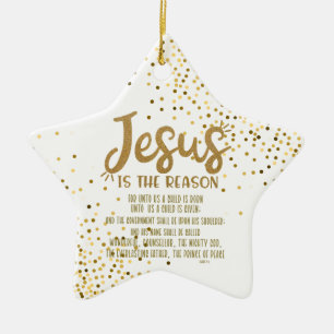 Jezus Kerstmis met Jesaja Schrift Keramisch Ornament
