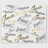 Jezus kerstpapier cadeaupapier (Vlak)