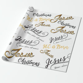 Jezus kerstpapier cadeaupapier