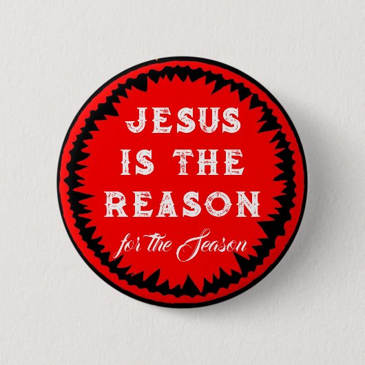 Jezus kerstpop ronde button 5,7 cm (Voorkant)