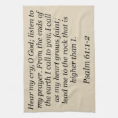 Jezus keuken handdoek Psalm 61:1-2 (Verticaal)