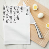 Jezus keuken handdoek Psalm 62:7-8 (Quarter Fold)