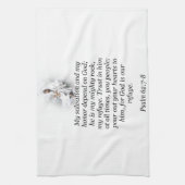 Jezus keuken handdoek Psalm 62:7-8 (Verticaal)