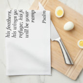 Jezus keuken handdoek Psalm 91-4 (Quarter Fold)