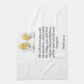 Jezus keuken handdoek Psalm 91-4 (Verticaal)