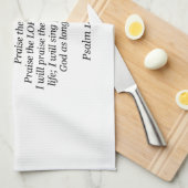 Jezus keuken handdoek Psalmen 146:1-2 (Quarter Fold)