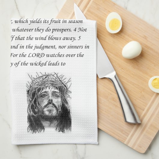 Jezus keukenhanddoek (Quarter Fold)