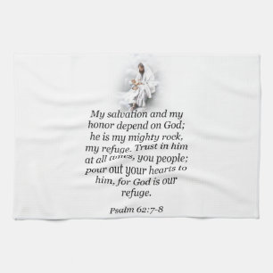 Jezus keukenhanddoek Psalm 62:7-8
