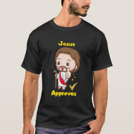 Jezus keurt Chibi-ontwerp goed T-shirt