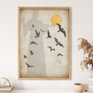 Jezus, kijk naar de vogels in de lucht_ Matteüs 6_ Poster