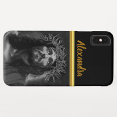 Jezus kijkt de hemel in met een gouden folie Strip Case-Mate iPhone Case (Achterkant (horizontaal))