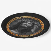 Jezus kijkt in de hemel papieren bordje (Gekanteld)