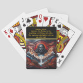 Jezus kijkt naar de schepping pokerkaarten (Achterkant)