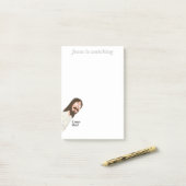 Jezus kijkt naar Funny Meme Post-it® notes (Op bureau)