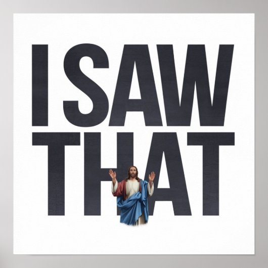 Jezus kijkt naar je, ik zag die Jezus Poster (Voorkant)