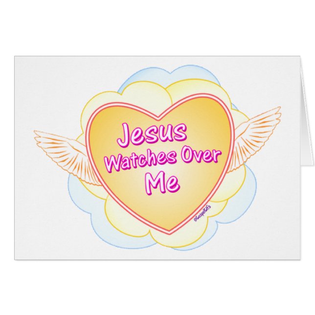 Jezus kijkt over mij Christelijk cadeaudesign (Voorkant Horizontaal)