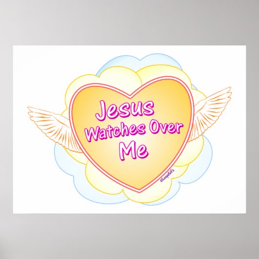 Jezus kijkt over mij poster (Voorkant)