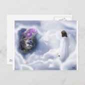 Jezus kijkt uit briefkaart (Voorkant / Achterkant)