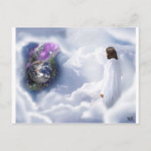 Jezus kijkt uit briefkaart (Voorkant)