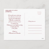 Jezus kind met Maria en Jozef Vrolijk Kerstfeest Feestdagenkaart (Achterkant)