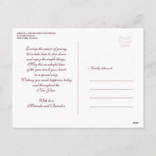 Jezus kind met Maria en Jozef Vrolijk Kerstfeest Feestdagenkaart (Achterkant)