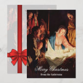 Jezus kind met Maria en Jozef Vrolijk Kerstfeest Feestdagenkaart (Voorkant / Achterkant)