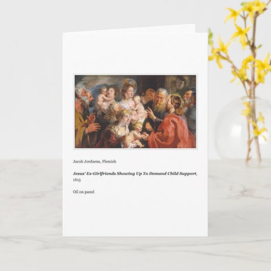 JEZUS KIND ONDERSTEUNT VADERDAG KAART (Gele Bloem)