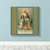 Jezus kinderen knielen in zijn gezicht canvas afdruk (Insitu (Houten vloer))