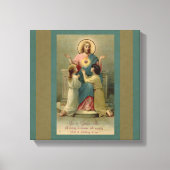 Jezus kinderen knielen in zijn gezicht canvas afdruk (Voorkant)