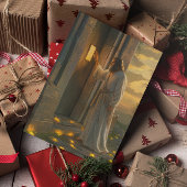 Jezus kloppen op een rustieke deur kaart