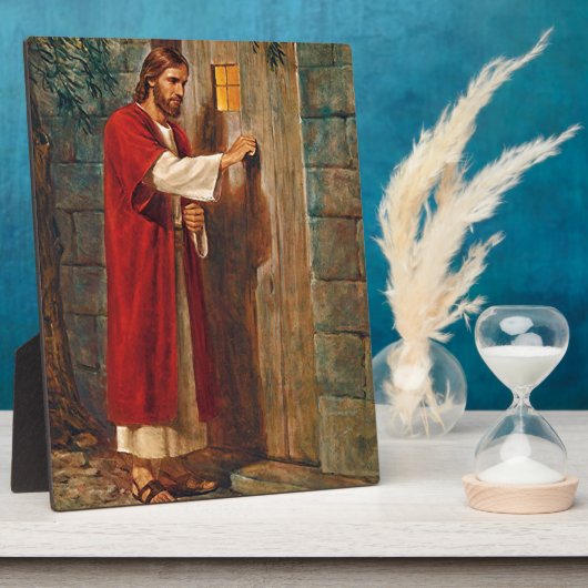 Jezus klopt aan de deur fotoplaat (Zijkant)