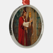 Jezus klopt aan de deur metalen ornament (Rechts)