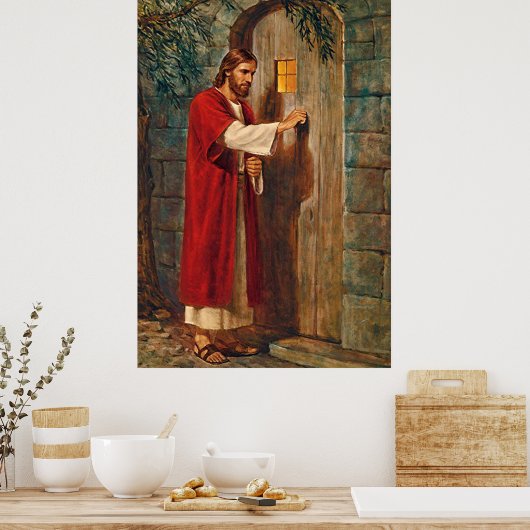 Jezus klopt aan de deur poster (Keuken)