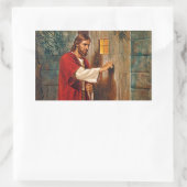 Jezus klopt aan de deur rechthoekige sticker (Tas)