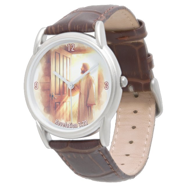 Jezus klopt horloge (Gekanteld)