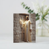 Jezus klopte aan bij zonsopgang briefkaart (Staand voorkant)