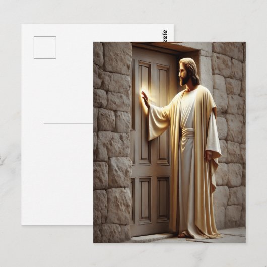 Jezus klopte aan bij zonsopgang briefkaart (Voorkant / Achterkant)