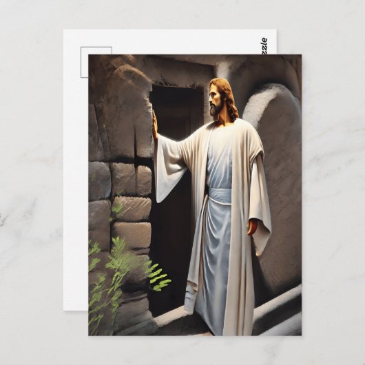 Jezus klopte op de Antiek deur Briefkaart (Voorkant / Achterkant)