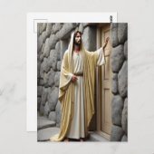 Jezus klopte op de Antiek deur Briefkaart (Voorkant / Achterkant)