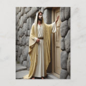 Jezus klopte op de Antiek deur Briefkaart (Voorkant)