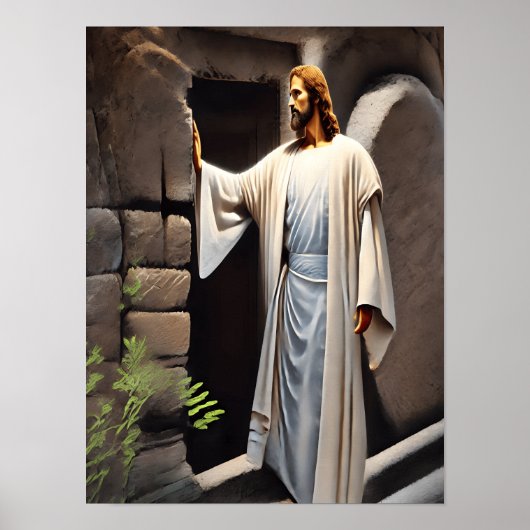 Jezus klopte op de Antiek deur Poster (Voorkant)