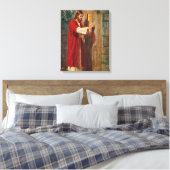 Jezus knikt op de deur canvas afdruk (Insitu (Slaapkamer))