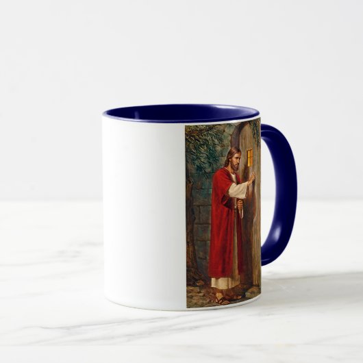 Jezus knikt op de deur mok (Voorkant rechts)