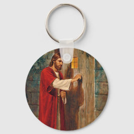 Jezus knikt op de deur sleutelhanger