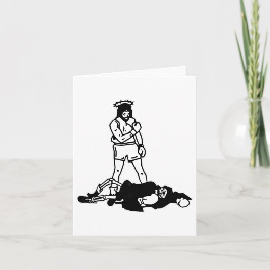Jezus Knockout Grim Reaper X Jezus verovert de doo Kaart (Voorkant)