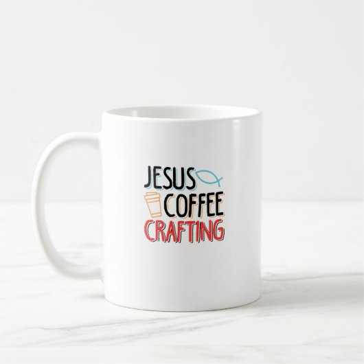 Jezus Koffee maakt grappig Christelijk design voor Koffiemok (Links)